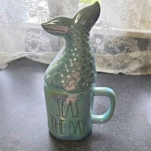 Rae Dunn Artisan Collection Mug in Aqua Mermaid